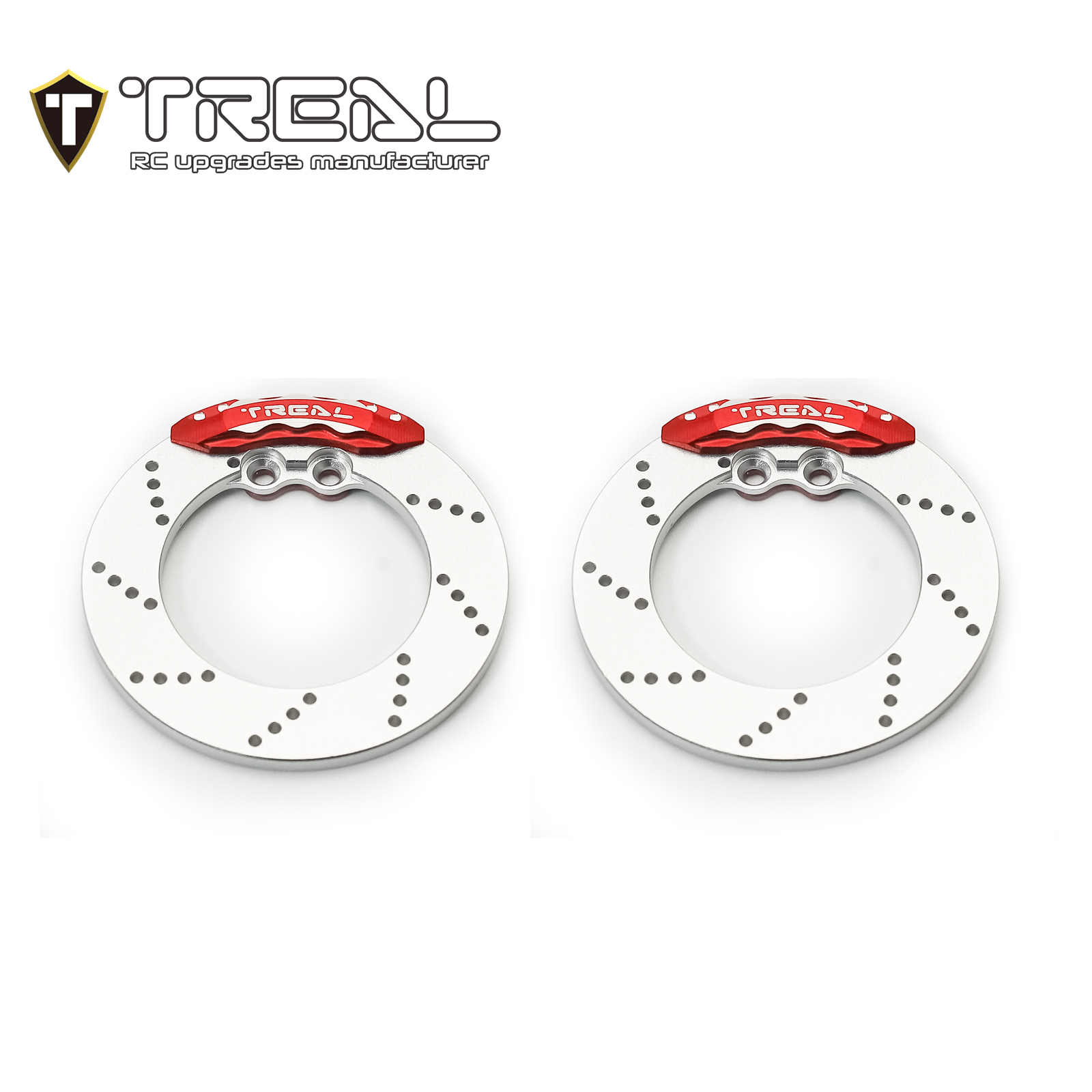 Treal Aluminum Brake Disc With Calipers For Redcat Gen Silver