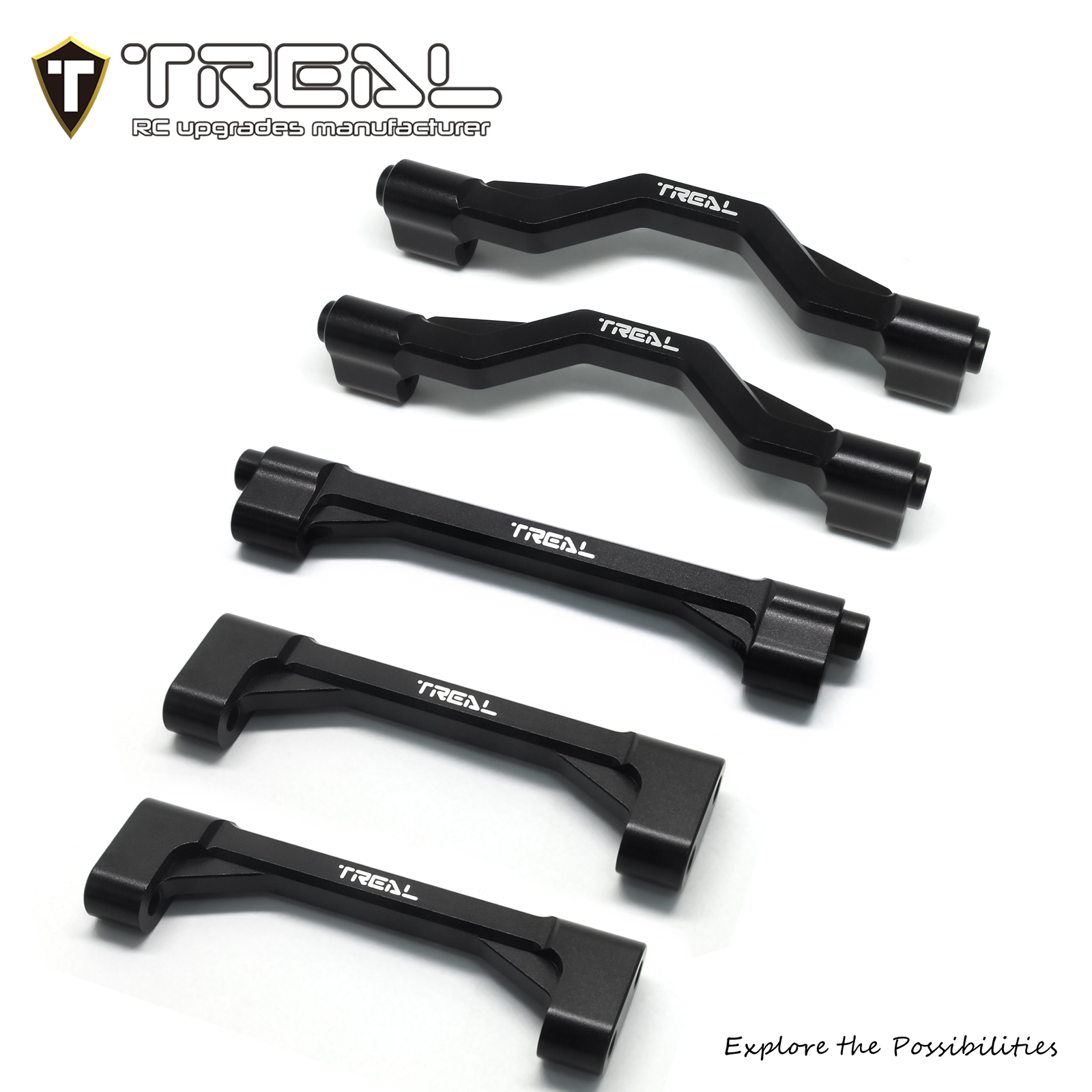 Treal Aluminum 7075 Chassis Cross Brace Set(5) for Losi LMT
