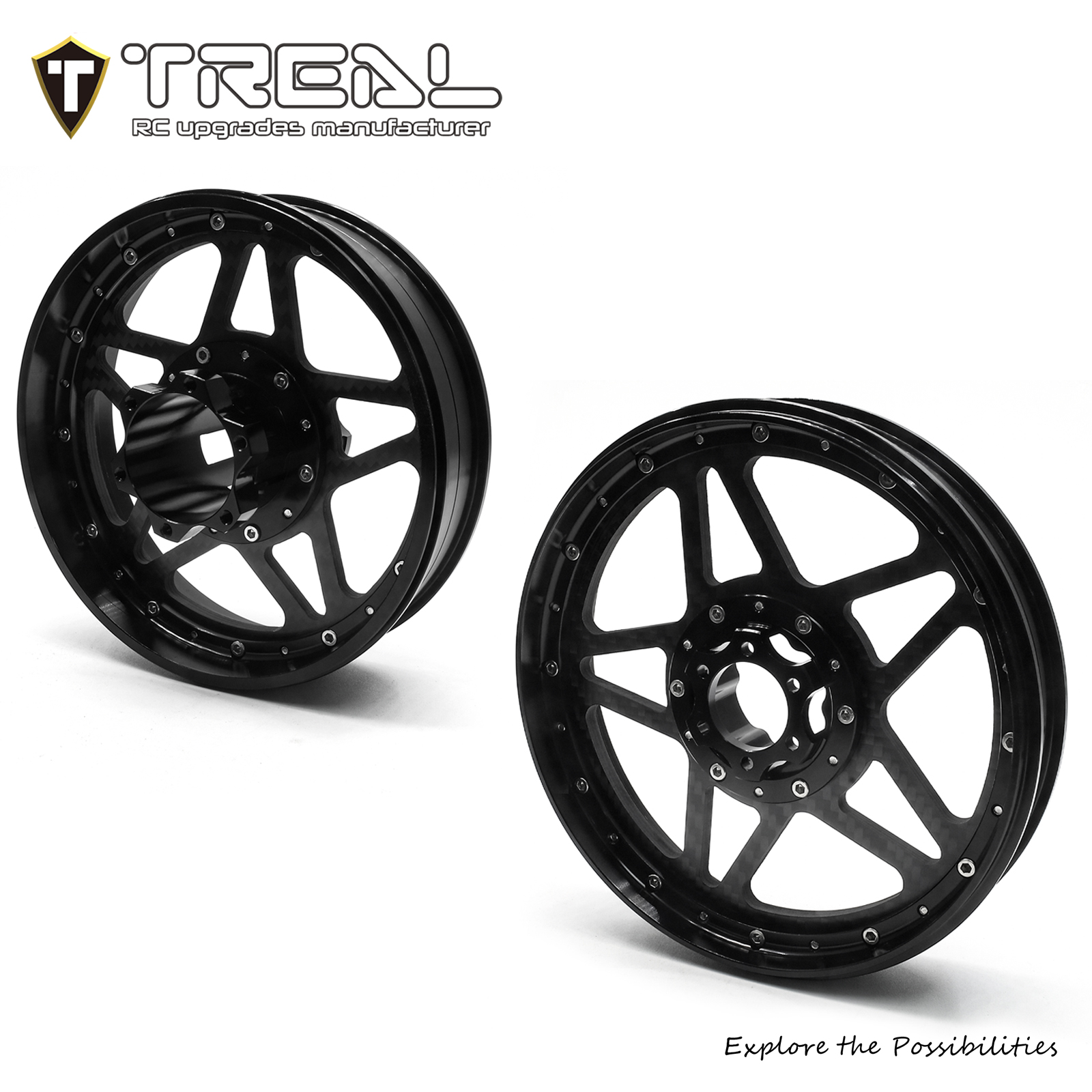 TREAL Losi Promoto MX Front and Rear Wheels(2P), CNC Machined