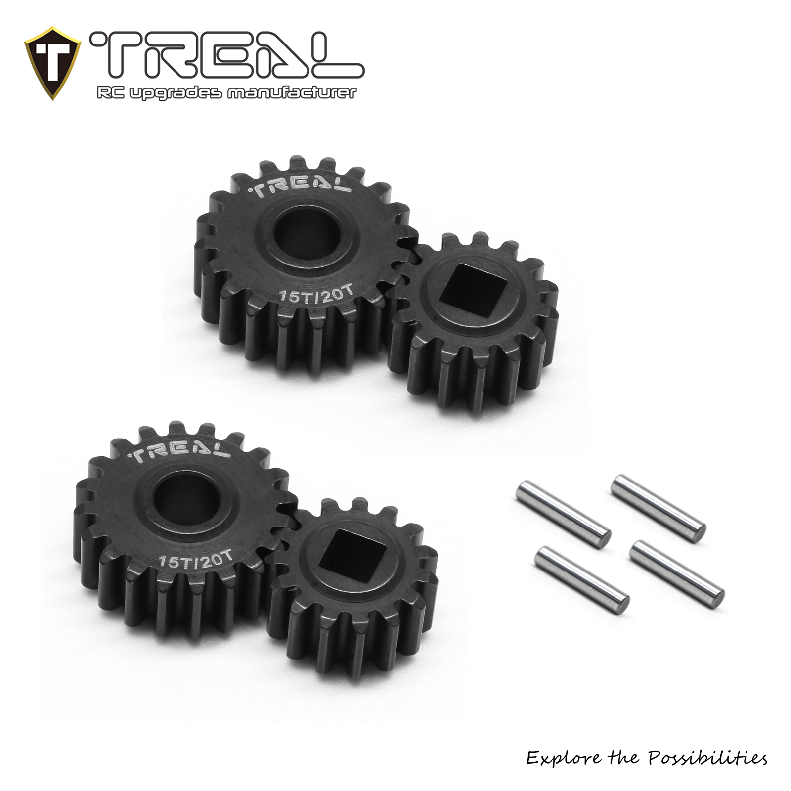 TREAL SCX10 III/Capra Overdrive Portal Gears 15T/20T Harden TREAL SCX10 III/Capra Overdrive Portal Gears 15T/20T Harden