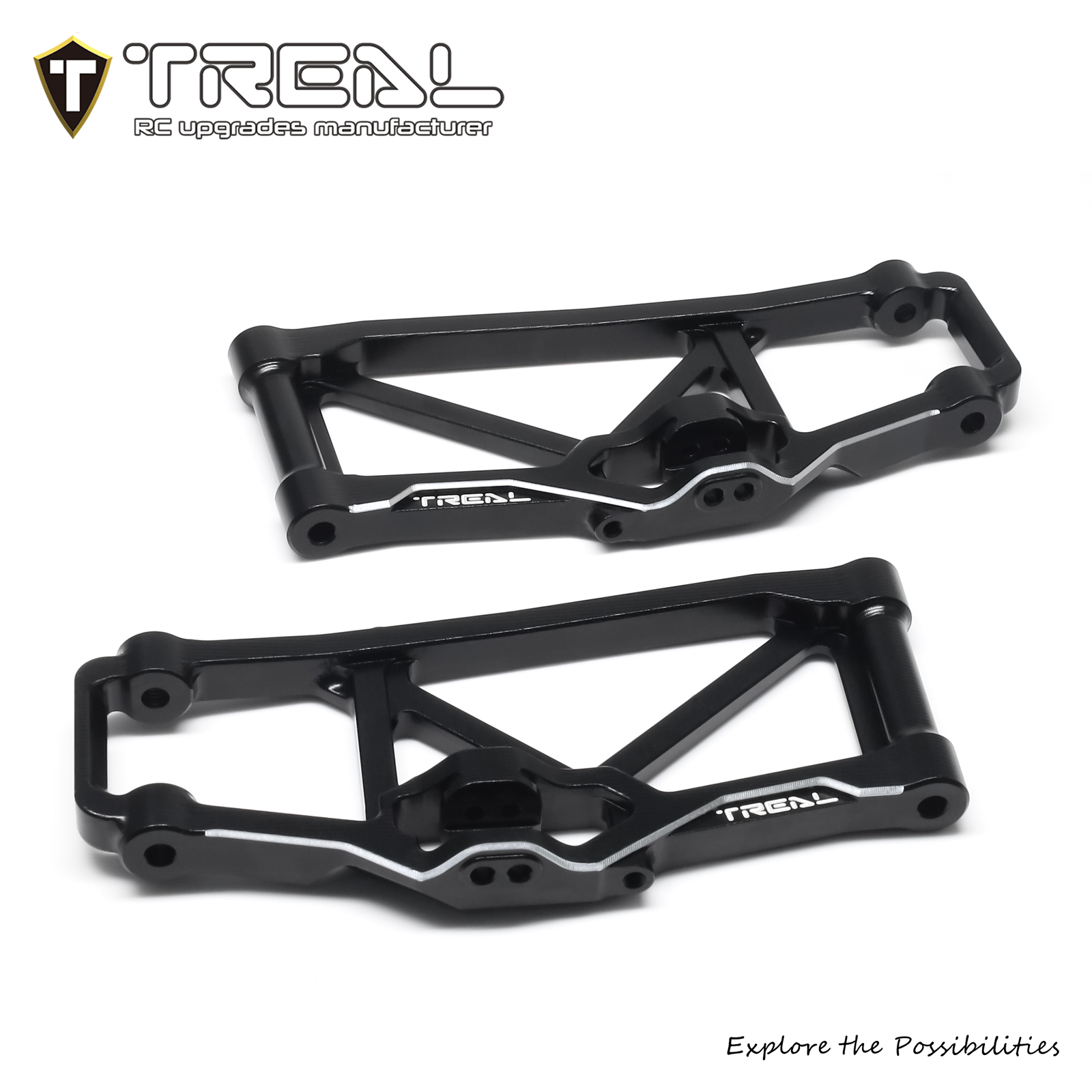 TREAL Aluminium 7075 Front/Rear Lower Arms (2P) for 1/10 Maxx and