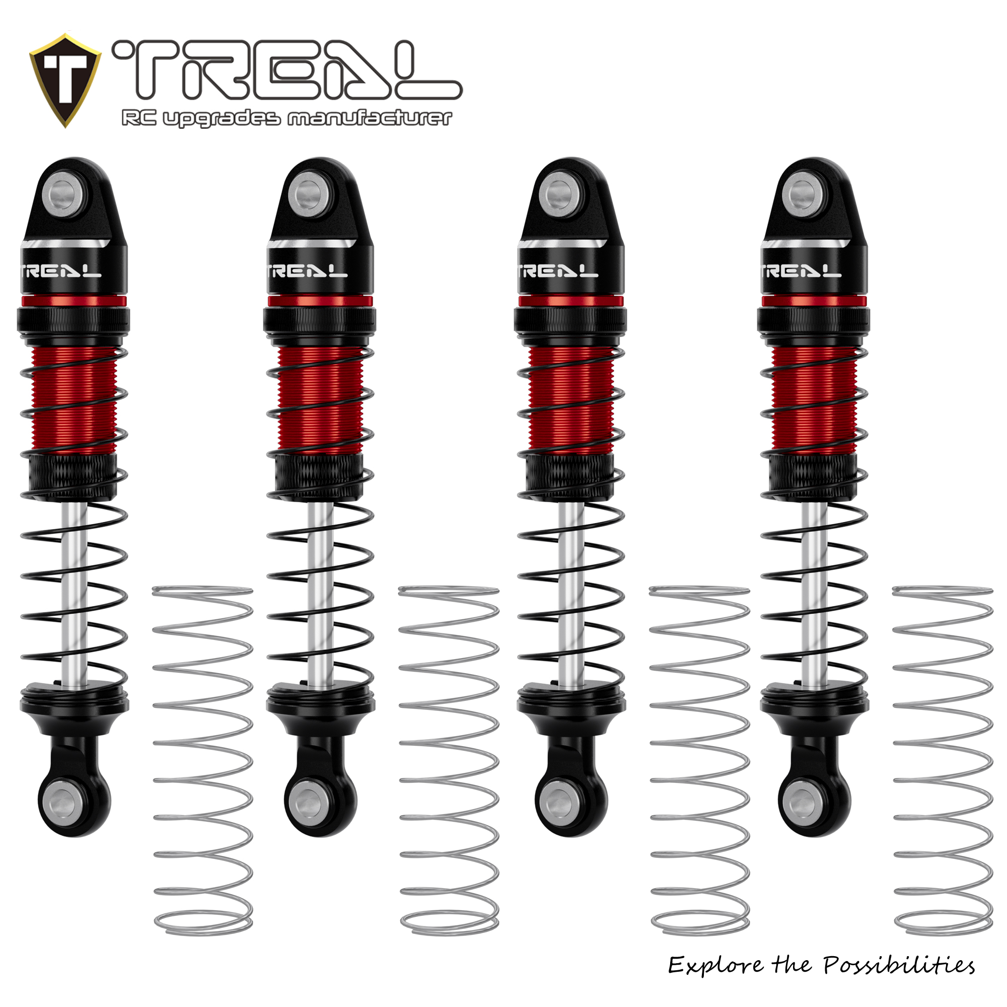 Trx4m Servo All Metal Aluminum 59mm RC Shocks Long Travel Shock Absorber For TRX4M Trx4m Upgrades Trx4m Servo All Metal Aluminum 59mm RC Shocks Long Travel Shock Absorber For TRX4M Trx4m Upgrades