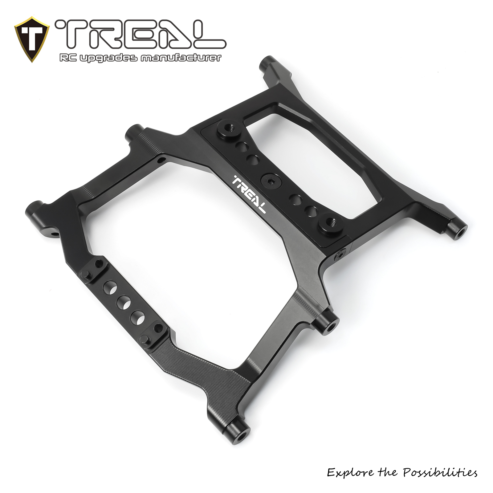 TREAL Aluminum 7075 Rear Chassis CNC Machined Upgrades for Axial
