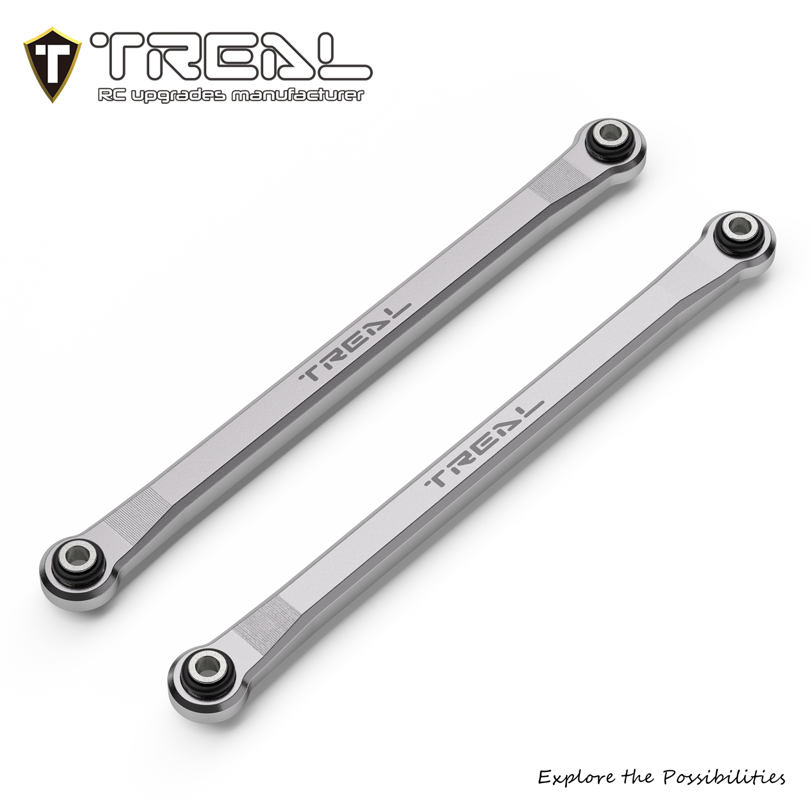 TREAL 7075 Aluminum Front Steering Links Rod Linkages for Traxxas UDR