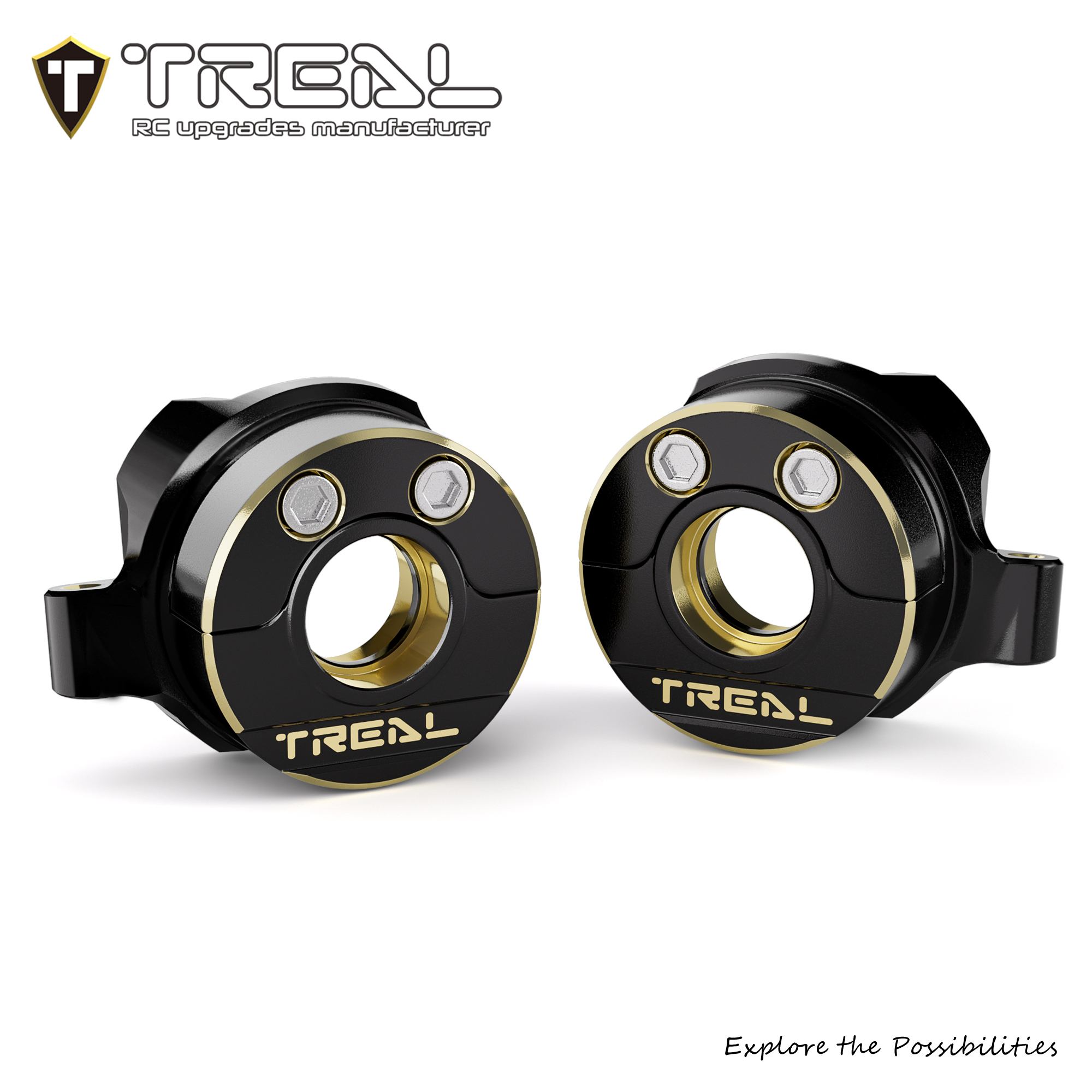 サマポケ　風パーツ　sr rrr TREAL SCX30 Brass Steering Knuckles Heavy Weight Upgrade Parts for
